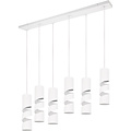 LED Hanglamp Metalen 6-lichts - Mat Wit, Verstelbaar | Trion Meser