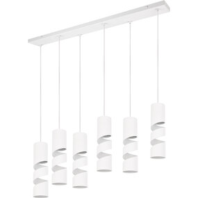 Metalen LED Hanglamp - Trion Meser 6-lichts Mat Wit Metalen LED Hanglamp - Trion Meser 6-lichts Mat Wit