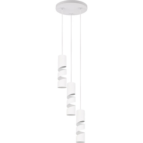 Witte Metalen LED Hanglamp Trion Meser - 3-lichts, Verstelbaar & Energiezuinig Witte Metalen LED Hanglamp Trion Meser - 3-lichts, Verstelbaar & Energiezuinig