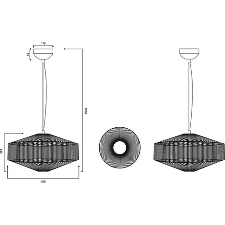 HLW LED Stijlvolle LED Hanglamp Trion Silka - Metalen Witte LED Hanglamp 46cm, E27 Fitting HLW LED Stijlvolle LED Hanglamp Trion Silka - Metalen Witte LED Hanglamp 46cm, E27 Fitting