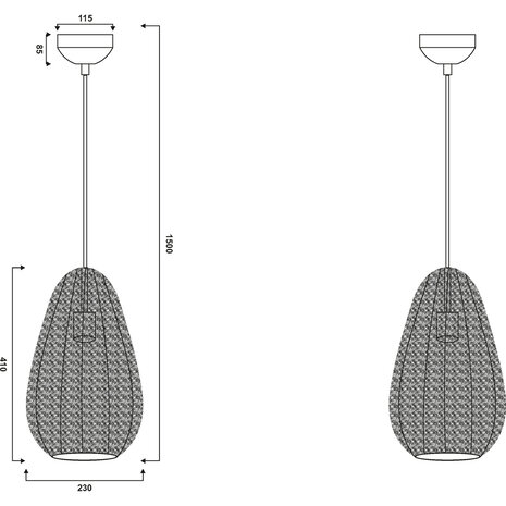 HLW LED Elegant Metalen LED Hanglamp - Bronzen LED Lamp 23 cm Rond - Verstelbaar HLW LED Elegant Metalen LED Hanglamp - Bronzen LED Lamp 23 cm Rond - Verstelbaar