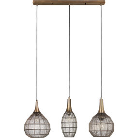 LED Hanglamp Sorana - Metalen Bronzen 3-lichts LED Lamp LED Hanglamp Sorana - Metalen Bronzen 3-lichts LED Lamp