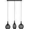 HLW LED Stijlvolle Metalen Zwarte LED Hanglamp Trion Sorana - 3-lichts E27 HLW LED Stijlvolle Metalen Zwarte LED Hanglamp Trion Sorana - 3-lichts E27