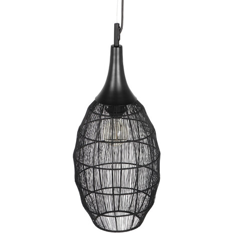 HLW LED LED Hanglamp Trion Sorana - Zwarte Metalen LED Hanglamp met E27 Fitting HLW LED LED Hanglamp Trion Sorana - Zwarte Metalen LED Hanglamp met E27 Fitting