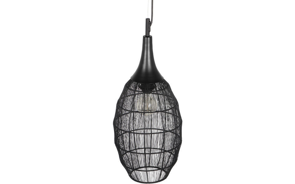 HLW LED LED Hanglamp Trion Sorana - Zwarte Metalen LED Hanglamp met E27 Fitting