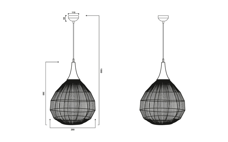 HLW LED Bronzen LED Hanglamp - Metalen LED Lamp Trion Sorana | E27 Fitting HLW LED Bronzen LED Hanglamp - Metalen LED Lamp Trion Sorana | E27 Fitting