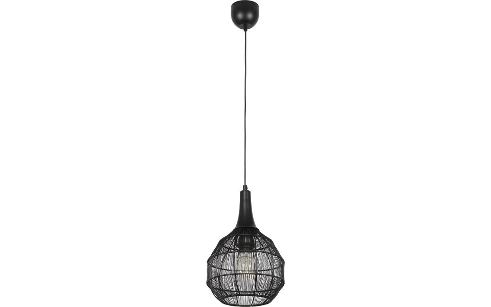 HLW LED Zwarte Metalen LED Hanglamp Trion Sorana - Rond, E27, Verstelbaar