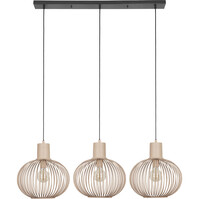 LED Hanglamp Trion Alia - Metalen 3-lichts LED Lamp Zand