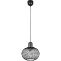 Zwarte Metalen LED Hanglamp Trion Alia - 33cm, E27, 1-lichts