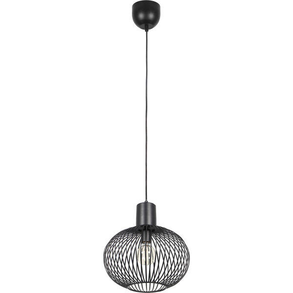 HLW LED Zwarte Metalen LED Hanglamp Trion Alia - 33cm, E27, 1-lichts HLW LED Zwarte Metalen LED Hanglamp Trion Alia - 33cm, E27, 1-lichts