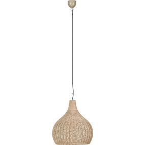LED Hanglamp Trion Jen - Rond 54 cm met Jute - E27 Fitting LED Hanglamp Trion Jen - Rond 54 cm met Jute - E27 Fitting