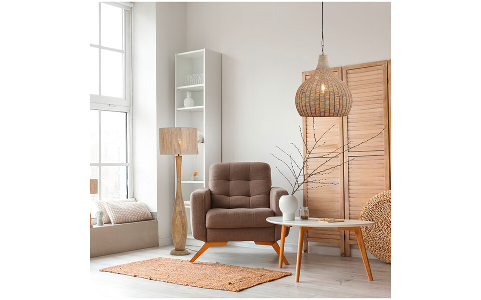 HLW LED LED Hanglamp Trion Jen - Boho Hangverlichting 54 cm Bruin - E27 LED lamp