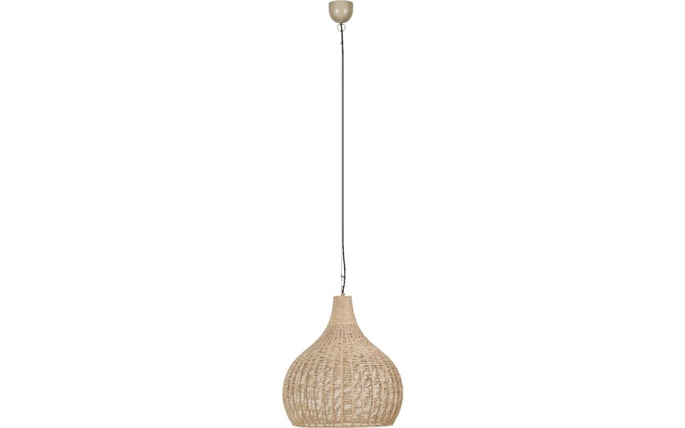 HLW LED LED Hanglamp Trion Jen - Stijlvolle ronde hanglamp met jute en E27 fitting