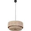 LED Hanglamp Trion Alisa - Rond, 60 cm, Bruin Jute