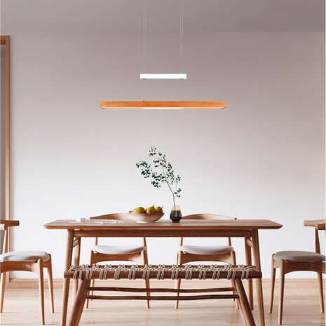 HLW LED 45W LED Hanglamp - Mat Wit, Metalen LED Hanglamp Trion Trojan Up and Down