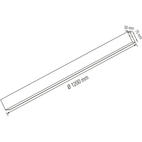 HLW LED Lineaire LED Hanglamp 40W - Zwarte & Witte LED Lamp met Daglicht Wit 6500K