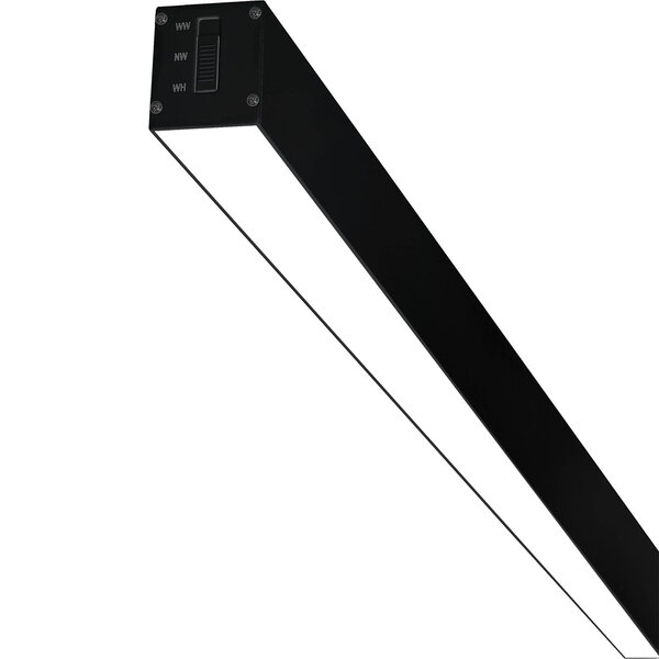 HLW LED Lineaire LED Hanglamp 40W - Zwart & Wit, Helder Daglicht Wit 6500K LED Lamp