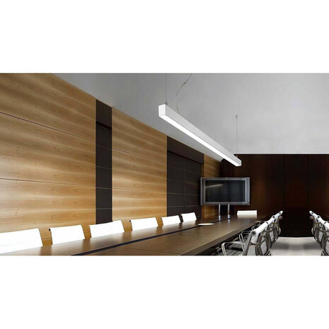 HLW LED Kozolux Tino 40W LED Hanglamp - Witte Lineaire LED lamp 120cm Daglicht Wit HLW LED Kozolux Tino 40W LED Hanglamp - Witte Lineaire LED lamp 120cm Daglicht Wit