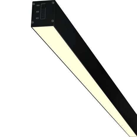 HLW LED Kozolux Tino Lineaire LED Hanglamp 40W - Zwarte & Witte LED Lamp, Warm Wit