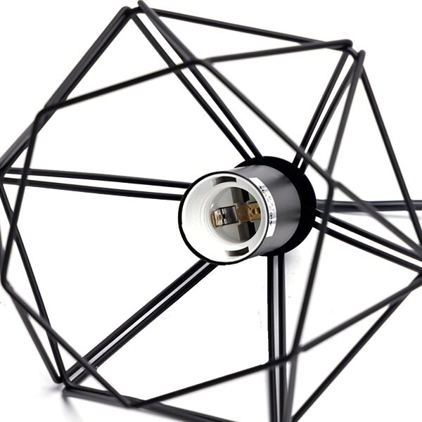 HLW LED LED Hanglamp Aigi Elsa - Klassieke Zwarte LED Hanglamp met E27 Fitting