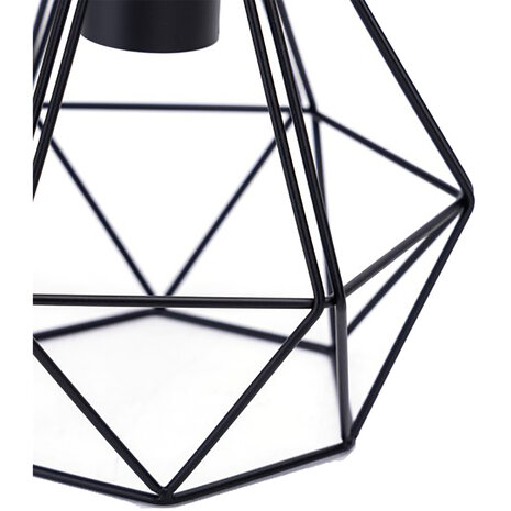 HLW LED LED Hanglamp Aigi Elsa - Klassieke Zwarte LED Hanglamp met E27 Fitting