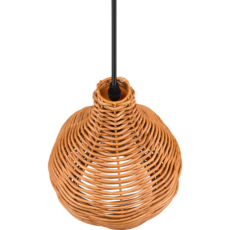 HLW LED LED Hanglamp Trion Trop - Rotan vlechtwerk, bruine armatuur, E14 fitting, 1-lichts HLW LED LED Hanglamp Trion Trop - Rotan vlechtwerk, bruine armatuur, E14 fitting, 1-lichts