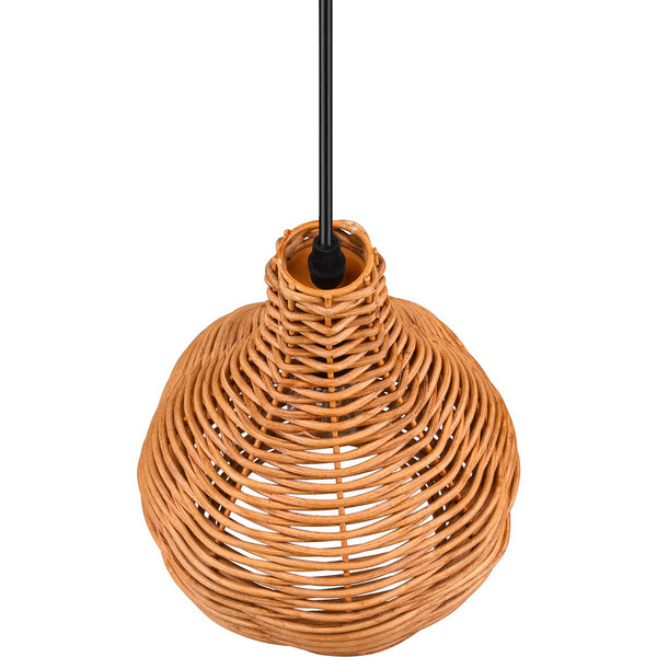 HLW LED LED Hanglamp Trion Trop - Rotan vlechtwerk, bruine armatuur, E14 fitting, 1-lichts HLW LED LED Hanglamp Trion Trop - Rotan vlechtwerk, bruine armatuur, E14 fitting, 1-lichts