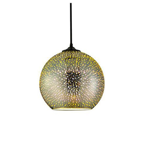 HLW LED LED Hanglamp 3D Quanta - Rond Chroom Glas, Verstelbare Hoogte, E27