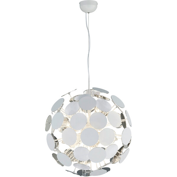 HLW LED LED Hanglamp Trion Discon - Mat Wit Aluminium, 6-lichts, E14 Fitting