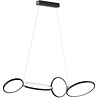 HLW LED LED Hanglamp 37W - Dimbare Mat Zwarte LED Hanglamp met Warm Wit Licht