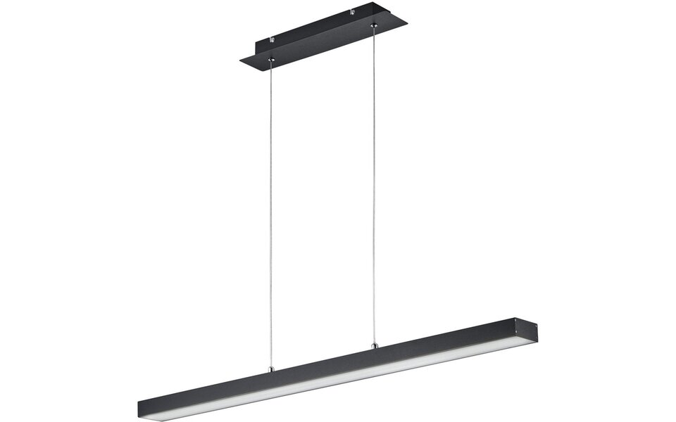 HLW LED 18W Dimbare LED Hanglamp Trion Agina - Mat Zwart, Aluminium, Aanpasbare Kleur