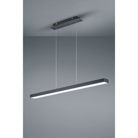 HLW LED 18W Dimbare LED Hanglamp Trion Agina - Mat Zwart, Aluminium, Aanpasbare Kleur HLW LED 18W Dimbare LED Hanglamp Trion Agina - Mat Zwart, Aluminium, Aanpasbare Kleur