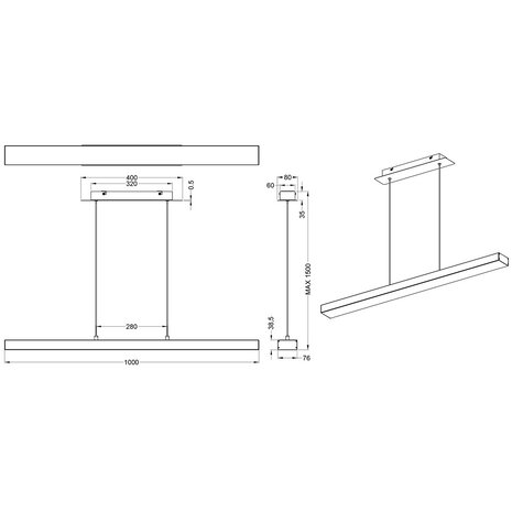 HLW LED 18W Dimbare LED Hanglamp Trion Agina - Mat Zwart, Aluminium, Aanpasbare Kleur HLW LED 18W Dimbare LED Hanglamp Trion Agina - Mat Zwart, Aluminium, Aanpasbare Kleur
