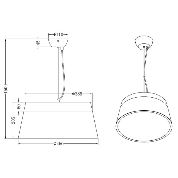 HLW LED LED Hanglamp Trion Barnaness - Mat Wit, 3-lichts, Aluminium, E27