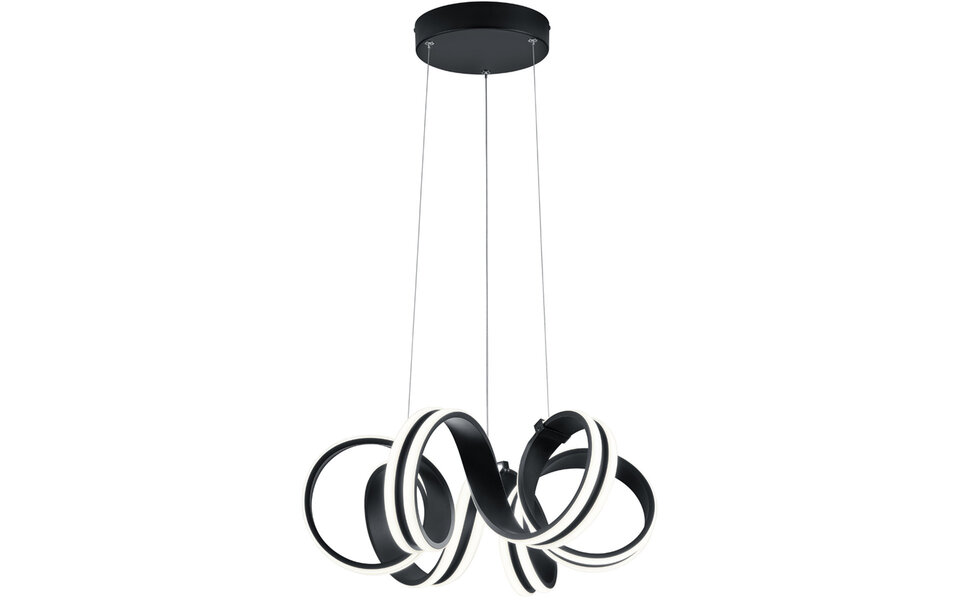 HLW LED Dimbare LED Hanglamp 38W - Mat Zwart Aluminium - Warm Wit 3000K - Rond HLW LED Dimbare LED Hanglamp 38W - Mat Zwart Aluminium - Warm Wit 3000K - Rond