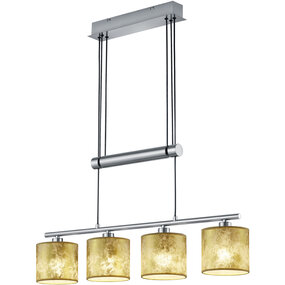 LED Hanglamp Trion Gorino - Gouden 4-lichts Aluminium