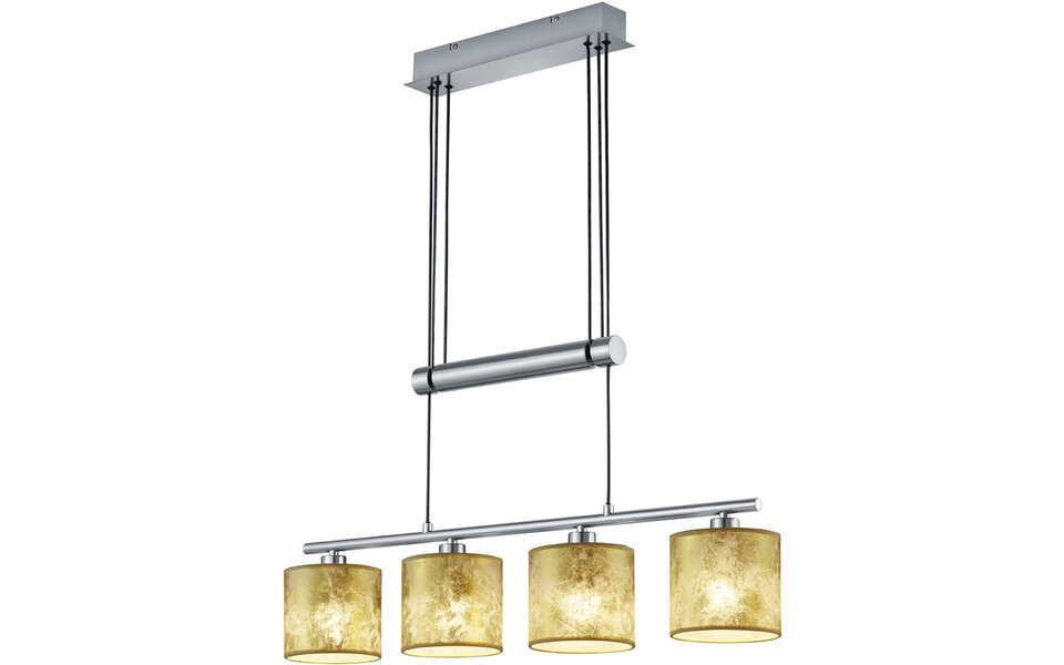 HLW LED Gouden LED Hanglamp Trion Gorino - 4-lichts E14 Fitting, Mat Goud Aluminium