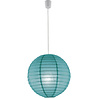 HLW LED LED Hanglamp Trion Ponton - Rond Mat Turquoise Papier, E27 Fitting