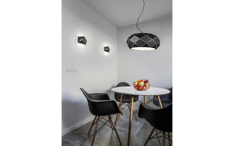 HLW LED Zwarte LED Hanglamp Trion Zanda - 3-lichts E27 Fitting, Mat Zwart Aluminium