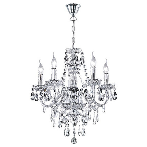 HLW LED LED lamp Kroonluchter Trion Lucy - 5-lichts E14 fitting in mat chroom HLW LED LED lamp Kroonluchter Trion Lucy - 5-lichts E14 fitting in mat chroom