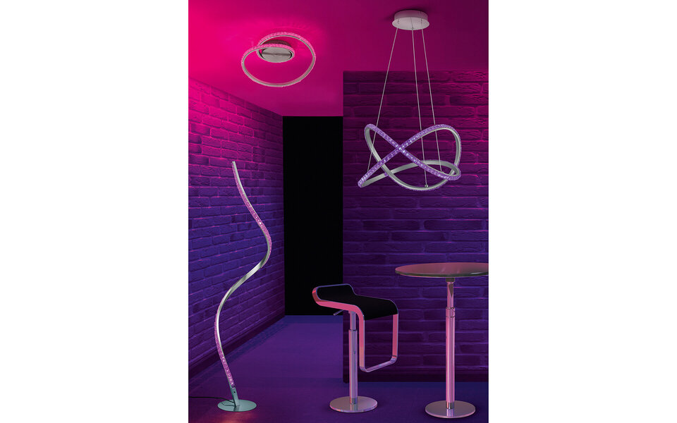 HLW LED Dimbare LED Hanglamp 26W - RGBW, Warm Wit, Mat Grijs Aluminium HLW LED Dimbare LED Hanglamp 26W - RGBW, Warm Wit, Mat Grijs Aluminium