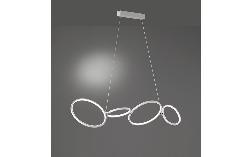 HLW LED LED Hanglamp Trion Rondy 37W - Dimbaar, Warm Wit 3000K, Mat Wit Aluminium