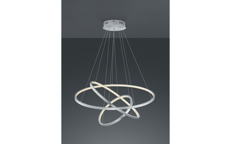 HLW LED LED Hanglamp WiZ 80W - Dimbaar, Smart & RGB LED Hanglamp in Mat Nikkel HLW LED LED Hanglamp WiZ 80W - Dimbaar, Smart & RGB LED Hanglamp in Mat Nikkel