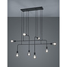HLW LED LED Hanglamp Trion Conar - Mat Zwarte LED Hanglamp met 8x E27 Lampenfitting