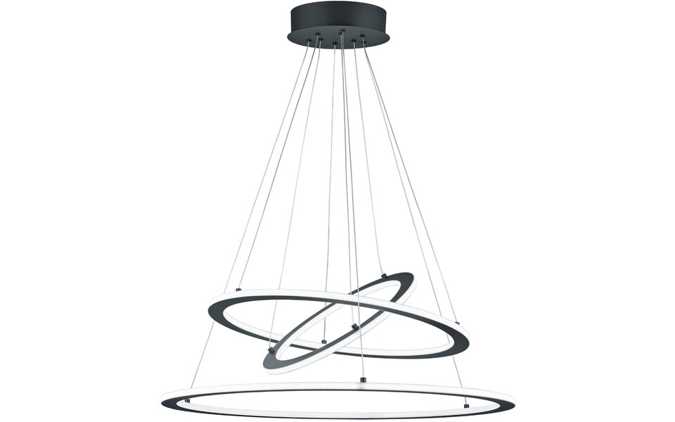 HLW LED LED Hanglamp Trion Duban 75W - Dimbaar, Warm Wit 3000K, Mat Antraciet