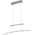 Dimbare LED Hanglamp Trion Somas 16W - Mat Nikkel, Aanpasbare Kleur & Aluminium