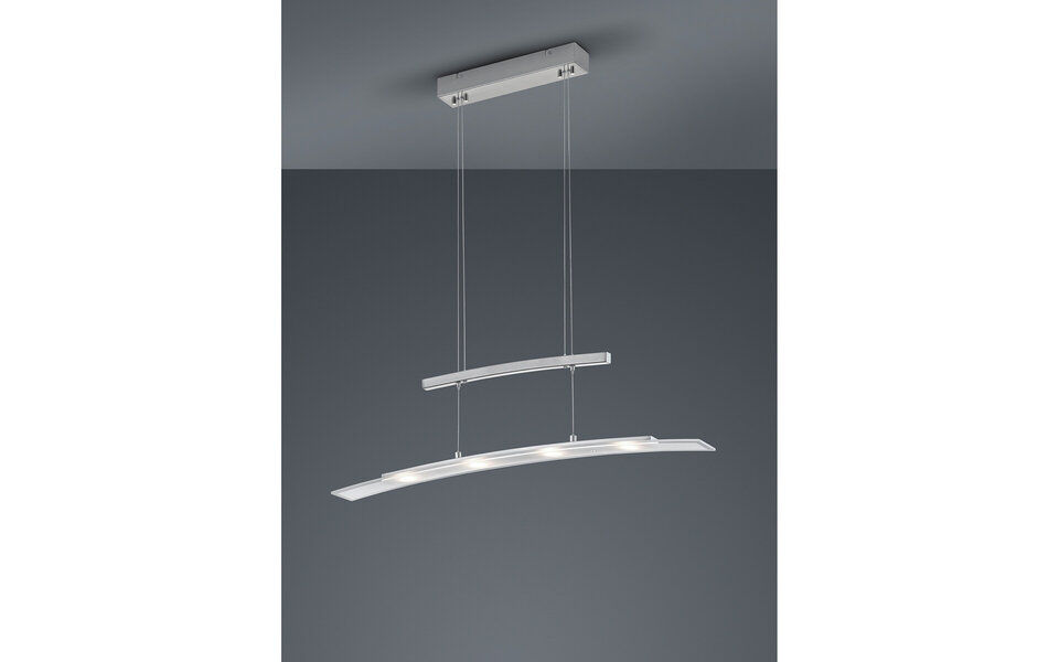 HLW LED Dimbare LED Hanglamp Trion Somas 16W - Mat Nikkel, Aanpasbare Kleur & Aluminium