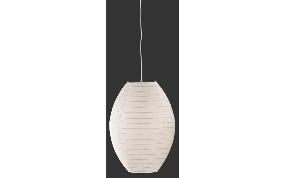 HLW LED LED Hanglamp Trion Ponton - Ovaal Mat Wit Papier, Witte LED Hanglamp met E27