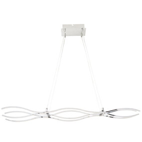 LED Hanglamp 45W - Witte LED Lamp Neutraal Wit Mat Chroom