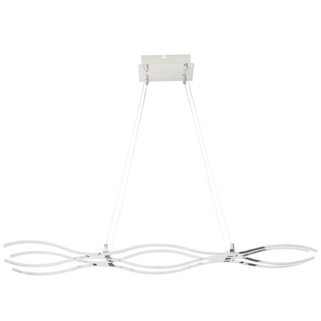 HLW LED LED Hanglamp 45W - Witte LED Lamp met Neutraal Wit Licht (4000K) in Mat Chroom